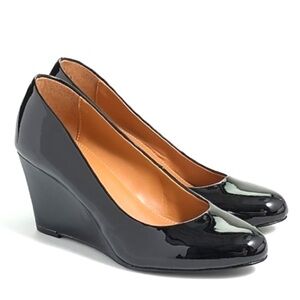 J. Crew Patent Wedge Heels